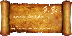 Fazekas Zselyke névjegykártya