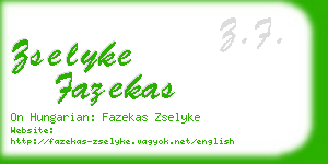 zselyke fazekas business card